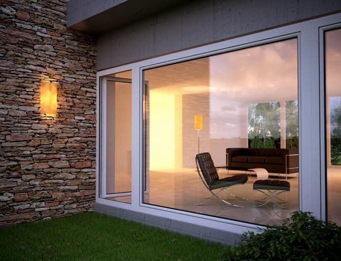 A modern house with large, energy-efficient windows